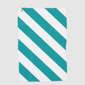 Serviette De Golf Diagonal Stripes: Turquoise (Devant)