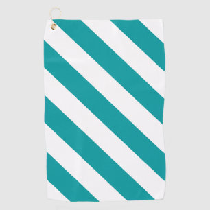 Serviette De Golf Diagonal Stripes: Turquoise