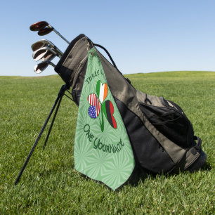 Serviette De Golf Diaspora africain Américain irlandais Trèfle Perso