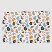 Serviette De Golf Différents visages de chat motif (Horizontal)