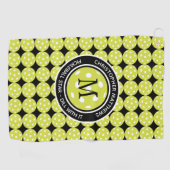 Serviette De Golf Dill With It Pickleball Star Monogramme (Horizontal)