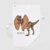 Serviette De Golf Dilophosaurus dessin animé (En situation)