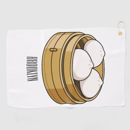 Serviette De Golf Dim sum dessin animé (Horizontal)