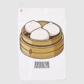 Serviette De Golf Dim sum dessin animé (Devant)