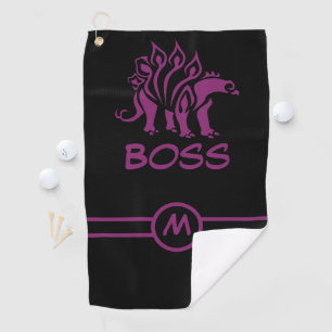 Serviette De Golf Dino Violet Stegosaurus Dinosaure Actionné