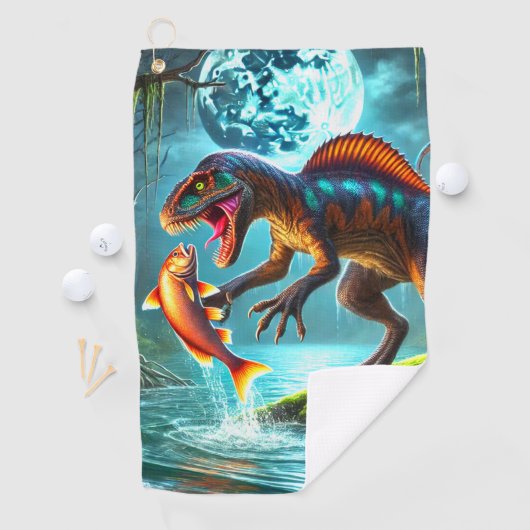 Serviette De Golf Dinosaure (En situation)