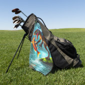 Serviette De Golf Dinosaure (Vert)