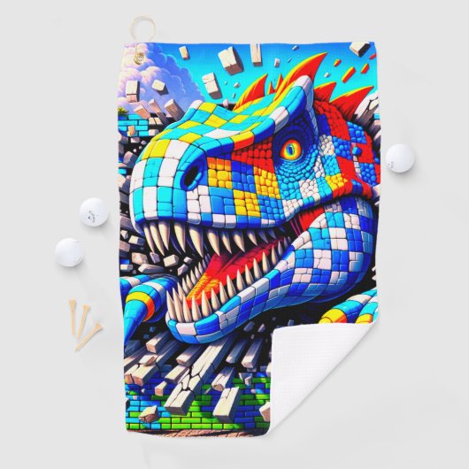 Serviette De Golf Dinosaure (En situation)