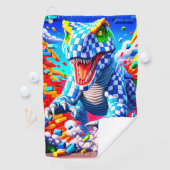 Serviette De Golf Dinosaure (En situation)