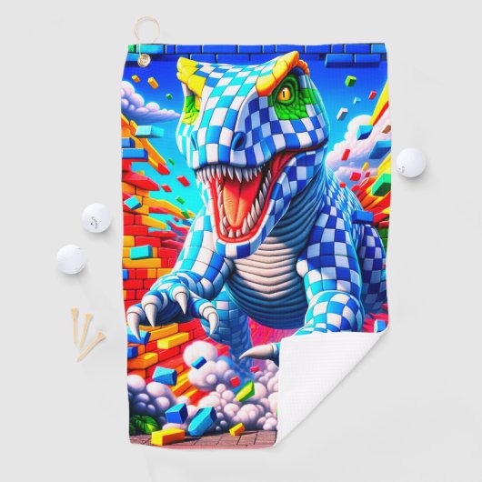 Serviette De Golf Dinosaure (En situation)