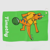 Serviette De Golf Dinosaure de Bowling Bowlers personnalisés (Horizontal)