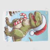 Serviette De Golf Dinosaure sucre de canne de Noël mignon (Horizontal)