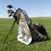 Serviette De Golf Dinosaure sucre de canne de Noël mignon (Vert)