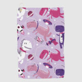 Serviette De Golf Dinosaures de l'espace, Dinosaures mignons, Étoile (Devant)