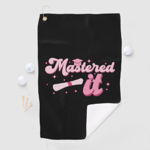 Serviette De Golf Diplômé Maîtrise Diplômé MBA Diplômé