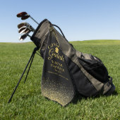 Serviette De Golf Diplômé Moderne Noir Et Or Graduation (Vert)