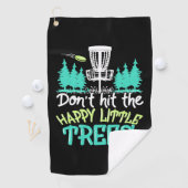Serviette De Golf Disc Golf Frappe Les Joyeux Petits Arbres (En situation)