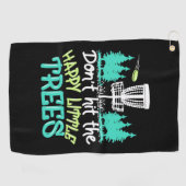 Serviette De Golf Disc Golf Frappe Les Joyeux Petits Arbres (Horizontal)