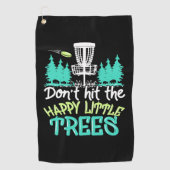 Serviette De Golf Disc Golf Frappe Les Joyeux Petits Arbres (Devant)