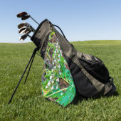 Serviette De Golf Discours de l'ours (Vert)