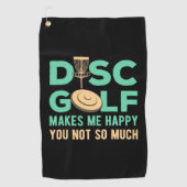 Serviette De Golf Disk Golf Me Rend Heureux (Devant)
