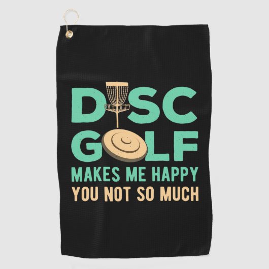 Serviette De Golf Disk Golf Me Rend Heureux (Devant)
