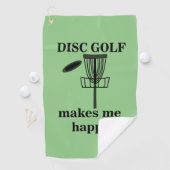 Serviette De Golf Disk Golf me rend heureux Disk Golf (En situation)