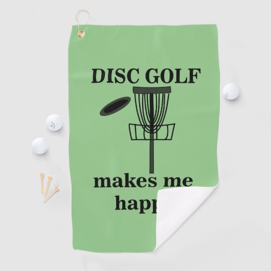 Serviette De Golf Disk Golf me rend heureux Disk Golf (En situation)