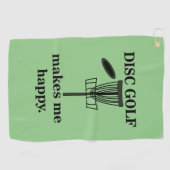 Serviette De Golf Disk Golf me rend heureux Disk Golf (Horizontal)
