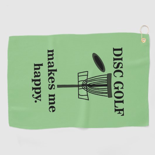 Serviette De Golf Disk Golf me rend heureux Disk Golf (Horizontal)