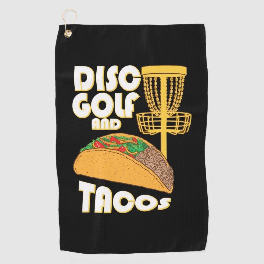 Serviette De Golf Disque Golf Et Tacos (Devant)