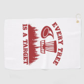 Serviette De Golf Disque Golf Funny Chaque arbre est une cible (Horizontal)