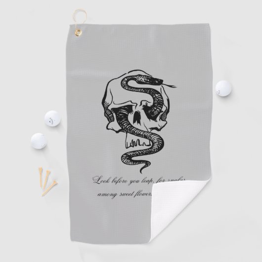 Serviette De Golf Disque Golf Warning Disk Towel (En situation)