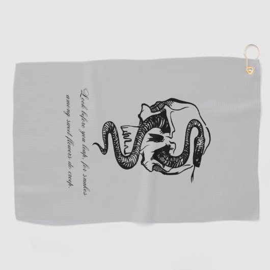 Serviette De Golf Disque Golf Warning Disk Towel (Horizontal)