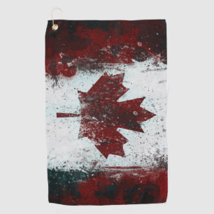 Serviette De Golf Distressed Grunge du drapeau canadien