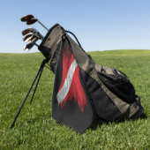 Serviette De Golf Diver Down flag brush stroke, Diver flag (Vert)