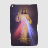 Serviette De Golf Divine Mercy Gold (Devant)