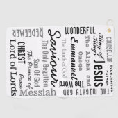 Serviette De Golf Dix-sept noms de Jésus (Horizontal)