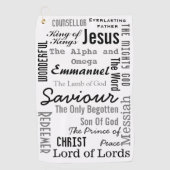 Serviette De Golf Dix-sept noms de Jésus (Devant)