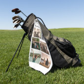 Serviette De Golf DO-IT-YOURSELF collage photo avec le nom père mode (Vert)