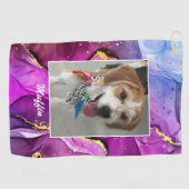 Serviette De Golf do-it-yourself Photo et nom de l'animal de compagn (Horizontal)