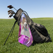 Serviette De Golf do-it-yourself Photo et nom de l'animal de compagn (Vert)