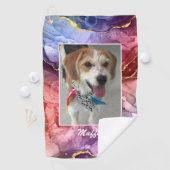 Serviette De Golf do-it-yourself Photo et nom de l'animal de compagn (En situation)