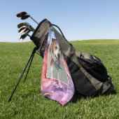 Serviette De Golf do-it-yourself Photo et nom de l'animal de compagn (Vert)