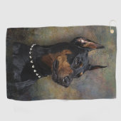 Serviette De Golf Doberman (Horizontal)