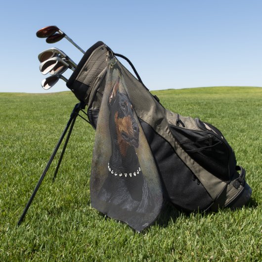 Serviette De Golf Doberman (Vert)
