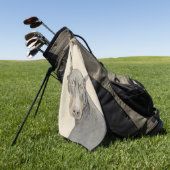 Serviette De Golf Doberman Pinscher Peinture - Art Chien original (Vert)