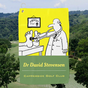 Serviette De Golf Docteur avec Stethoscope - Drôle Cartoon Médicale