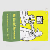 Serviette De Golf Docteur avec Stethoscope - Drôle Cartoon Médicale (Horizontal)