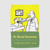 Serviette De Golf Docteur avec Stethoscope - Drôle Cartoon Médicale (Devant)